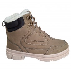U.S.POLO ASSN TEXAS001-OLI-BLK02 ΠΑΙΔΙΚΟ ΜΠΟΤΑΚΙ ΓΙΑ ΑΓΟΡΙΑ  ΛΑΔΙ